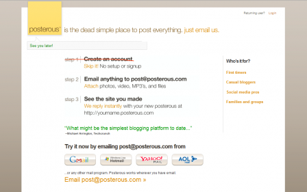 Posterous – další alternativa pro nenáročný blog